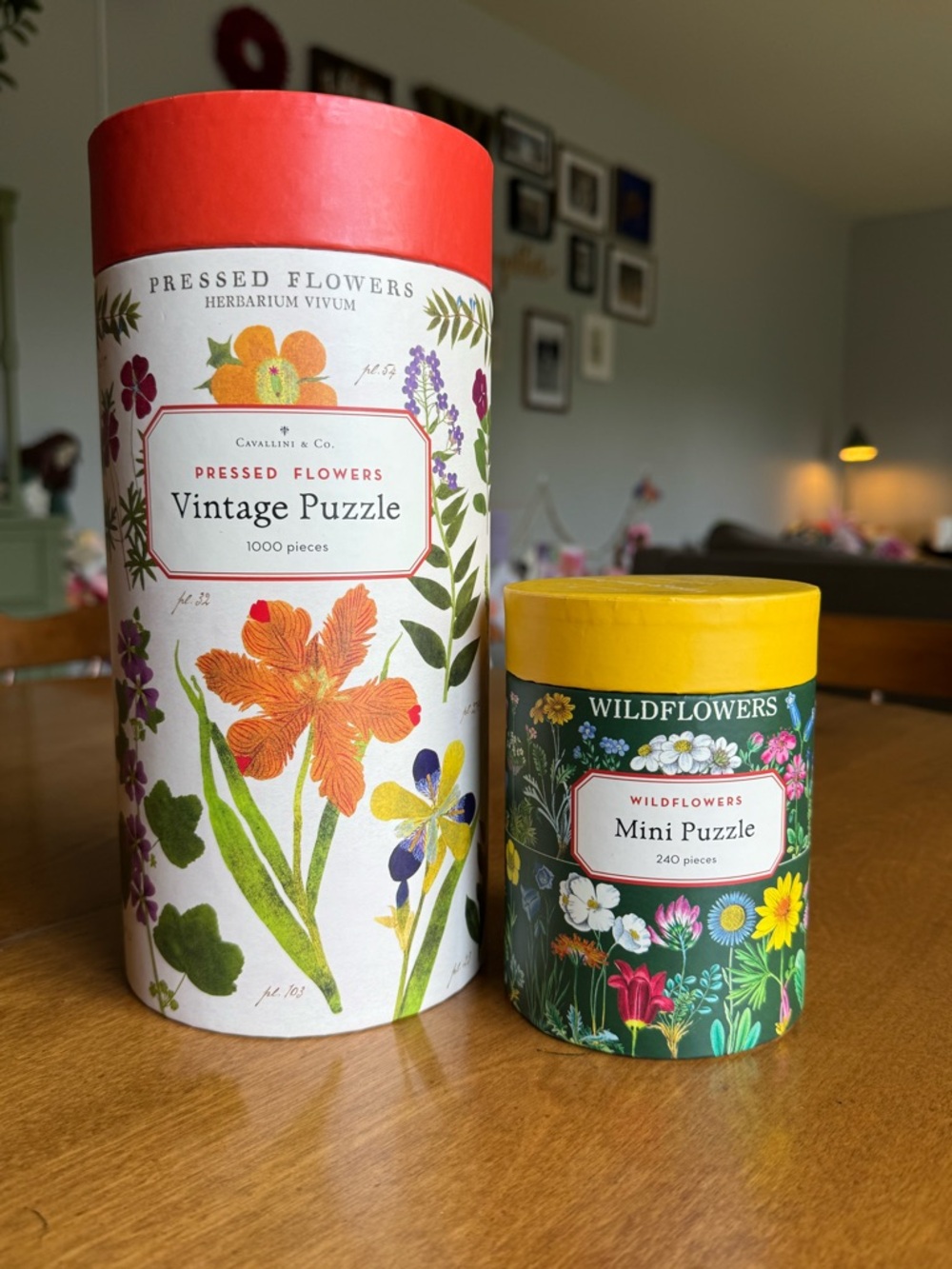 Cavallini & Co. Floral Puzzle Bundle | Pressed Flowers + Wildflowers Mini Puzzle